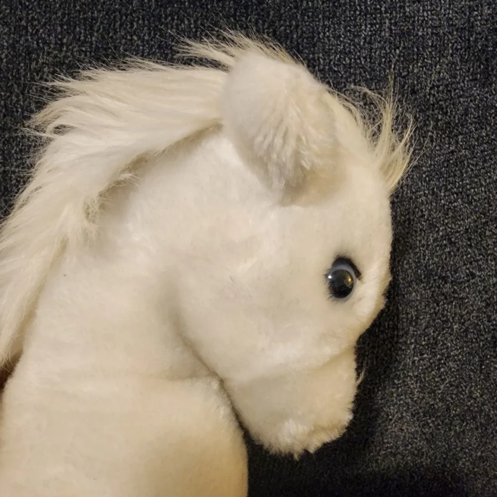 1980 Dakin Little Pegasus Standing‎ Plush Stuffed Animal White Winged Horse 9